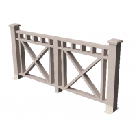 Декоративные ограждения ДПК "Виктория", Выбеленный дуб, шлифованное Декоративные ограждения ДПК "Виктория", Выбеленный дуб, шлифованное