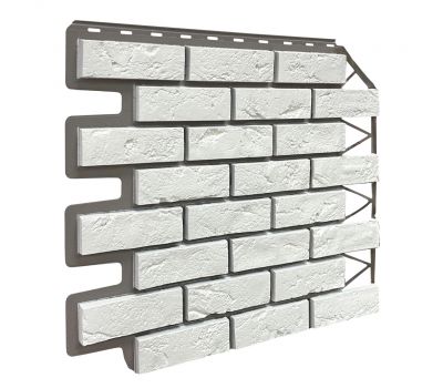 Фасадные панели Кирпич Баварский - Белый от производителя  Fineber по цене 595 р