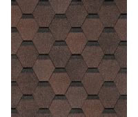 Гибкая черепица Шестигранник Коричневый